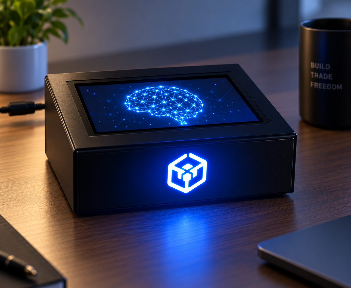 Black Box Crypto™ appliance with the illuminated box mark